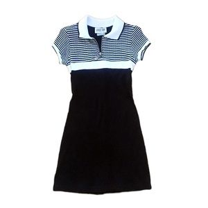Black and White Empire Waist Mini Dress